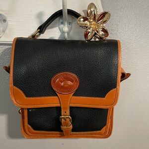 Dooney & Bourke Black and Brown Leather Backpack